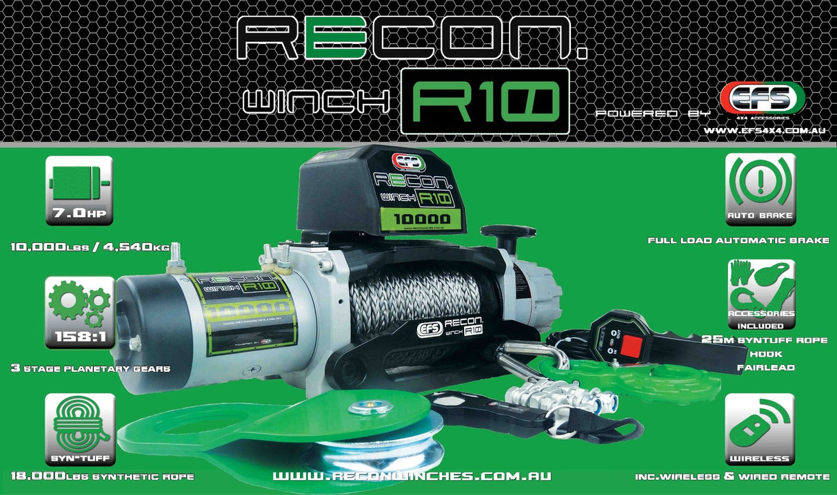 EFS R10 RECON 10,000LB SYTHETIC WINCH