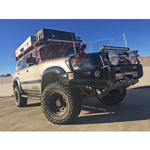 Tough Dog 50mm lift for outback touring Nissan Patrol. Workshop installation pics. Airbags.