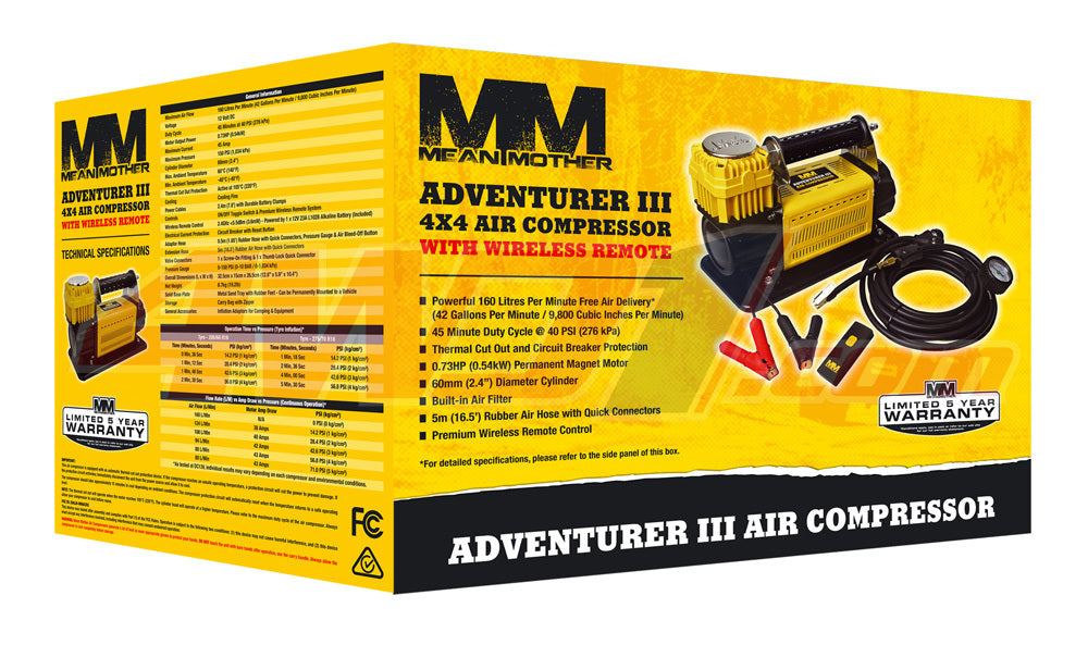 MEAN MOTHER ADVENTURER 4 180L/MIN WIRELESS AIR COMPRESSOR