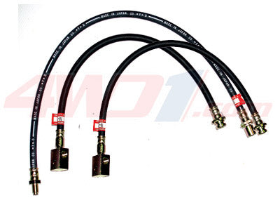 EXTENDED RUBBER ABS BRAKE HOSES NISSAN PATROL GQ/GU (COIL CAB)